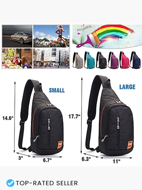 Small Sling Backpack Waterproof Unisex Shoulder Bag Crossbody Daypack
